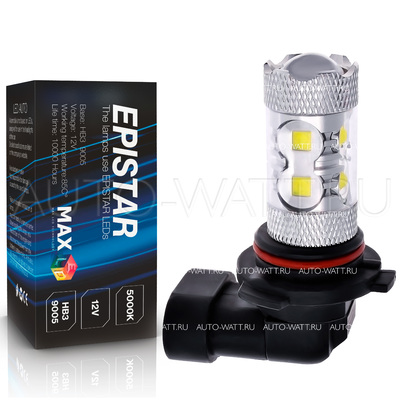 Светодиодная лампа HB3 9005 - 10 Epistar Линза 50Вт