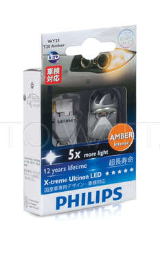 Светодиодная лампа W21W 7440 - Philips X-treme Vision LED Жёлтая
