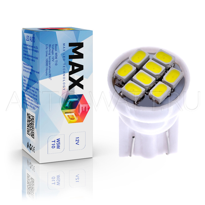 Светодиодная лампа W3W T10 – Max-Lendigo 8Led 3Вт Белая
