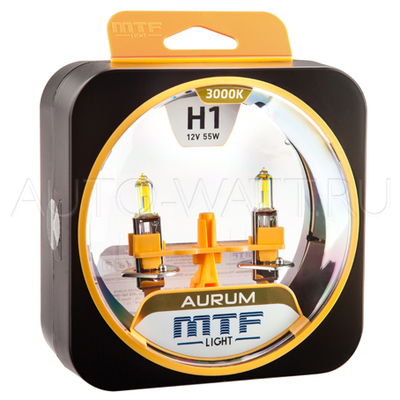Лампа галогенная H1 - MTF Aurum 12V 55W 3000K