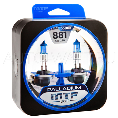 Лампа галогенная H27 881 - MTF Palladium 12V 27W 5500K