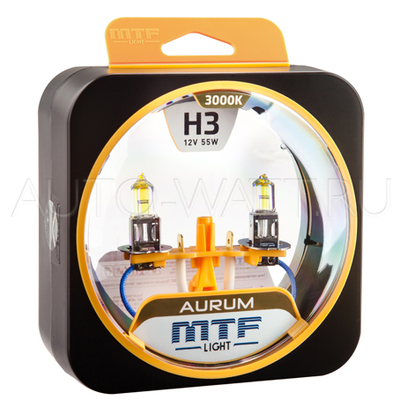 Лампа галогенная H3 - MTF Aurum 12V 55W 3000K