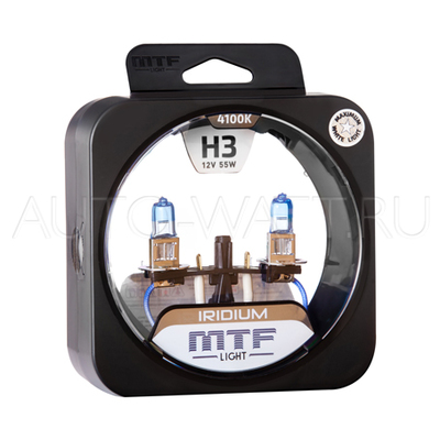 Лампа галогенная H3 - MTF Iridium 12V 55W 4100K