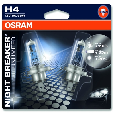 Лампа галогенная H4 - OSRAM Night Breaker Unlimited 12V 55/60W 2шт