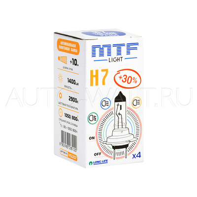 Лампа галогенная H7 - MTF 12V 55W 3000K