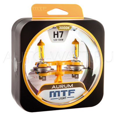 Лампа галогенная H7 - MTF Aurum 12V 55W 3000K