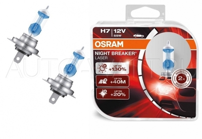 Лампа галогенная H7 - OSRAM Night Breaker Laser 12V 55W