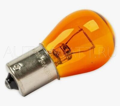 Лампа галогенная PY21W 1156 - 21W 12V Желтая