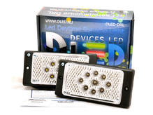 Штатные дневные ходовые огни ВАЗ 2110-2115 в ПТФ DLed DRL-149 DIP+S-Flux 2x2w