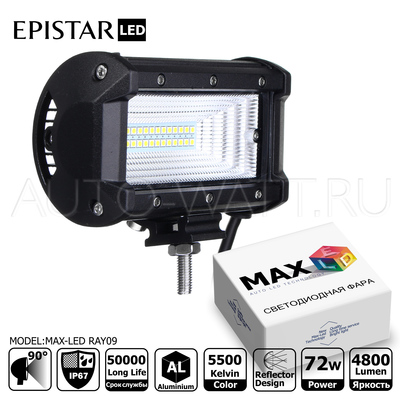 Светодиодная фара Max-Led Epistar RAY09 72Вт