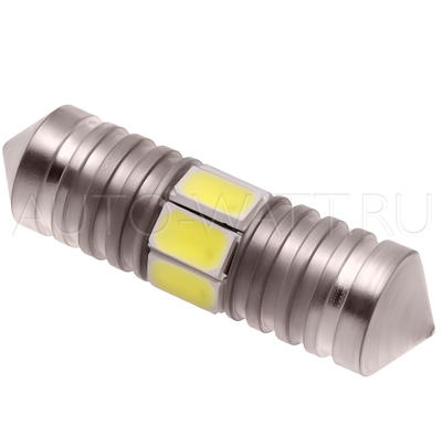 Светодиодная лампа C5W 31 мм - SMD5730 7Led + Обманка 3Вт Белая