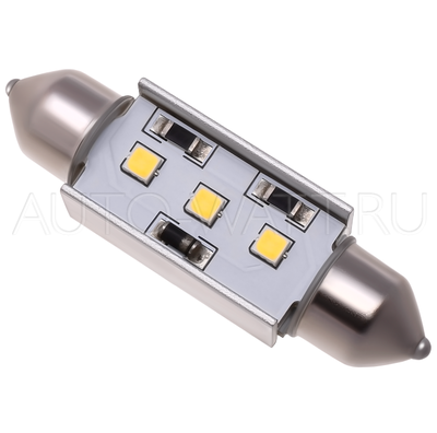 Светодиодная лампа C5W 36 мм - Max-Samsung Chip 3Led Обманка 3Вт Белая