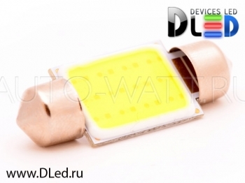 Светодиодная лампа C5W 36 мм - 1 COB Lite 3Вт Белая