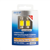 Светодиодная лампа C5W 36мм – MTF COB 4500K Белые