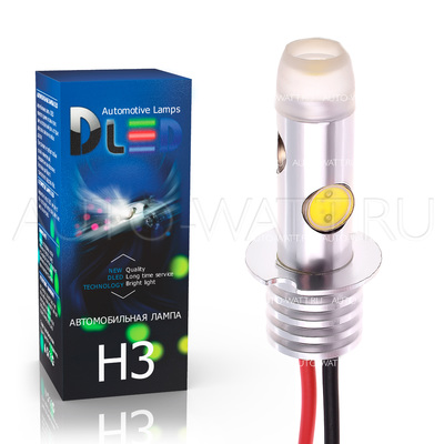 Светодиодная лампа H3 - 4 High-Power + Линза Aluminium 6Вт