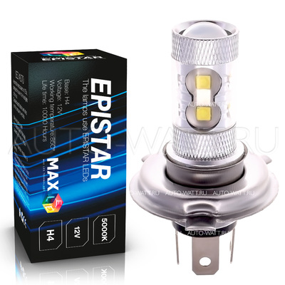 Светодиодная лампа H4 - 10 Epistar Линза
