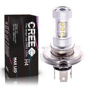 Светодиодная лампа H4 - 16 CREE Линза 80Вт