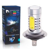 Светодиодная лампа H7 - 4 High-Power + Линза 6Вт