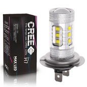 Светодиодная лампа H7 - 16 CREE Линза 80Вт
