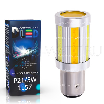 Светодиодные лампы P21/5W 1157 - 7 COB 24Вт Белый-Жёлтый (2шт)