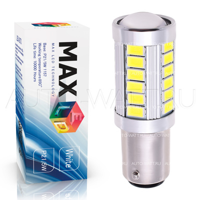 Светодиодная лампа P21/5W 1157 - Max-Road 33Led 13Вт Белая
