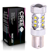 Светодиодная лампа P21W 1156 - 16 CREE Линза 80Вт