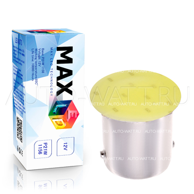 Светодиодная лампа P21W 1156 - Max-COB 1Led 3Вт Белая