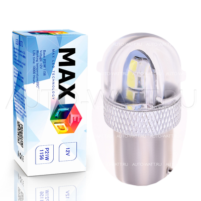 Светодиодная лампа P21W 1156 - Max-FIT1 2Вт Белая