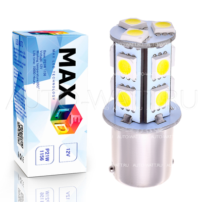 Светодиодная лампа P21W 1156 - 13 SMD5050 3.12Вт Белая