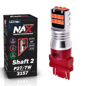 Светодиодная лампа P27/7W 3157 - NAX Shaft LG 15ВТ Красная