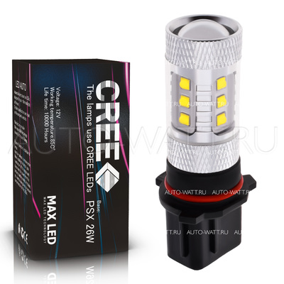 Светодиодная лампа PSX26W - 16 CREE Линза 80Вт