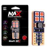 Светодиодная лампа T10 W5W - NAX Shaft LG 8Вт Красная (1шт)