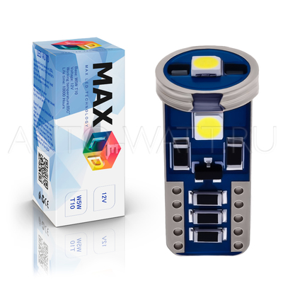 Светодиодная лампа T10 W5W - SMD3030 3Led + Обманка 3Вт Белая