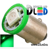 Светодиодная лампа T4W BA9S - 1 SMD5050 0.24Вт Зелёная