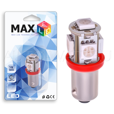 Светодиодная лампа T4W BA9S - 5 SMD5050 1.2Вт Красная