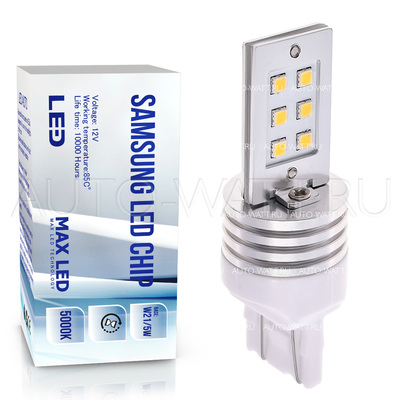 Светодиодная лампа W21/5W 7443 - Max-Samsung Chip 12Вт