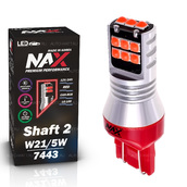 Светодиодная лампа W21/5W 7443 - NAX Shaft LG 15ВТ Красная