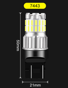 Светодиодная лампа W21/5W 7443 – Max-NEW 36Led Красная