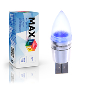 Светодиодная лампа W5W T10 – Max-Cristal Conus 3Вт Синяя