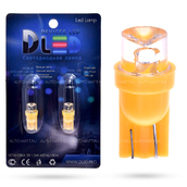 Светодиодная лампа W5W T10 – 1 Dip Led Цилиндр 0.1Вт Жёлтая