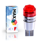 Светодиодная лампа W5W T10 – Max-Cristal 3Вт Красная