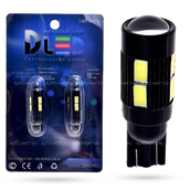 Светодиодная лампа W5W T10 – 10 SMD5630 Black Линза 3Вт Белая
