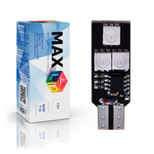 Светодиодная лампа W5W T10 – Max-Color 6Led 2Вт Многоцветная RGB