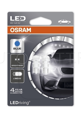 Светодиодная лампа W5W T10 – OSRAM LED Standart Blue 1W 6000K
