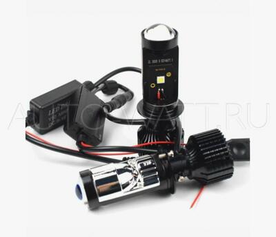 Светодиодные автолампы H7 - Evolution Bi-Led линзами 60W (2шт)
